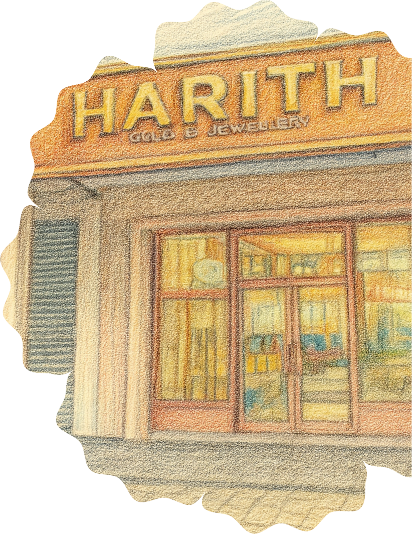 Harith Gold Store Front - The original store location in Machang, Kelantan